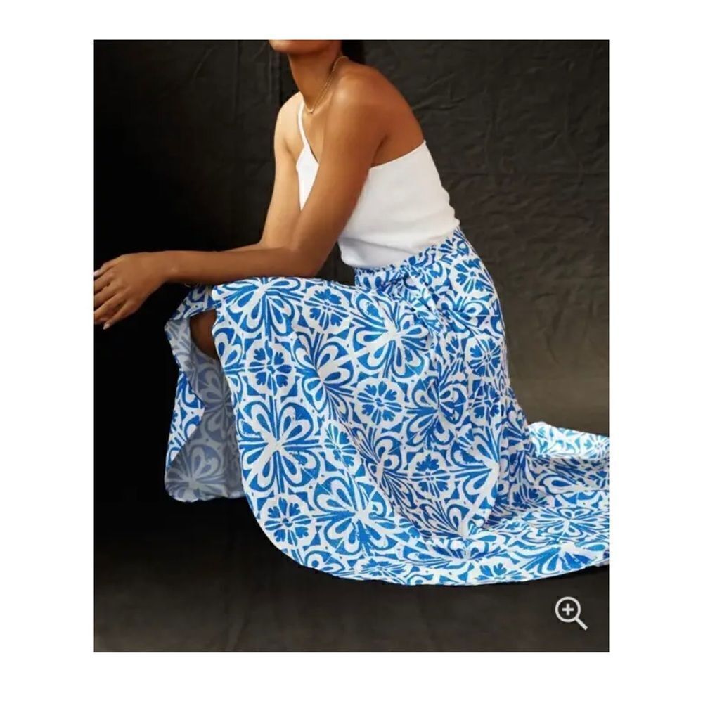 Anthropologie | Hutch Printed Wrap Maxi Skirt | Size: Small | Color: Dark Blue - Picture 3 of 5